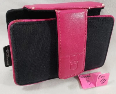 Estuche de Transporte Oficial Nintendo DSi Juego Clutch ROSA Negro Logo Lite Pequeño Foto 1 de 4