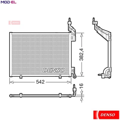 CONDENSER AIR CONDITIONING DCN10048 FOR FORD FIESTA/VI/Van HHJD/HHJE/HHJC 1.6L - Image 1 of 4