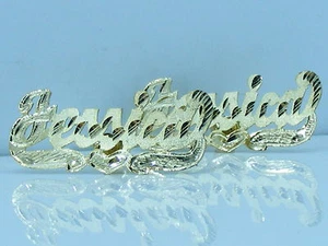 ORECCHINI PERSONALIZZATI PLACCATI ORO 14K 1" NOME BORCHIA QUALSIASI NOME FINO A 7 LETTERE FS6 - Foto 1 di 2