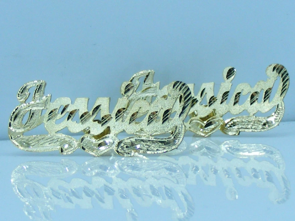 PERSONALIZED 14K GOLD PLATED  1" STUD NAME EARRINGS ANY NAME UP TO 7 LETTERS FS6 - Image 1 of 2