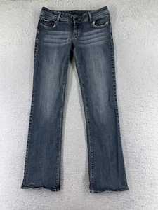 G By Guess Pants Womens 29 Gray Denim Jeans Bootcut Low Rise Embellished 29x30 - Picture 1 of 16