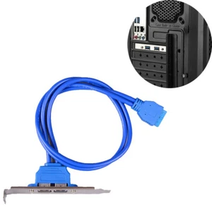 Adaptador de soporte de panel trasero USB3.0 súper velocidad concentrador de 2 puertos conector de expansión de 20 pines - Imagen 1 de 5