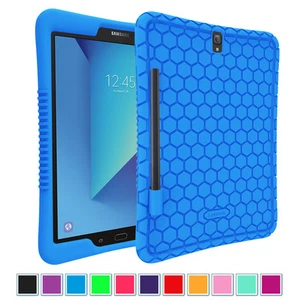 For Samsung Galaxy Tab S3 9.7 2017 Silicone Case Shock Proof with S Pen Holder - Picture 1 of 11