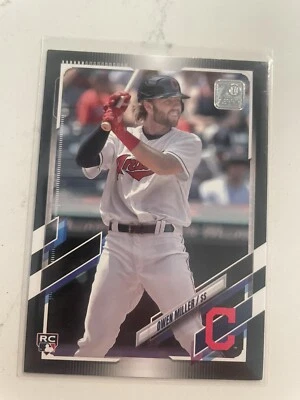 OWEN MILLER 2021 Topps Update Black Border Rookie #d /70 Guardians RC SP Rockies - Image 1 of 2