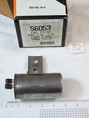 Chrysler Fuel Filter 56053 2.2 2.5 Dodge 1985 - 1987 FRAM G-3895 PURO F53190 - Image 1 of 4