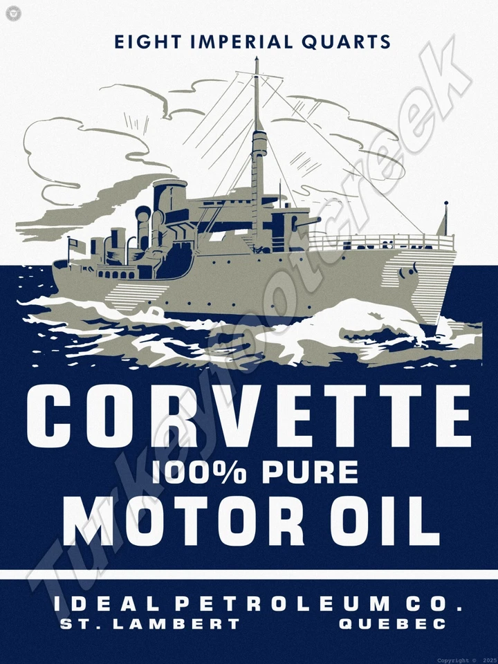 Corvette Motor Oil Metal Sign 3 Sizes to Choose From - Image 1 of 1