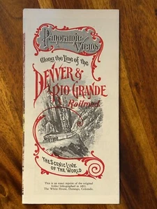 Panoramic Views Along the Line of the Denver & Rio Grande Railroad Map Reprint - Picture 1 of 5