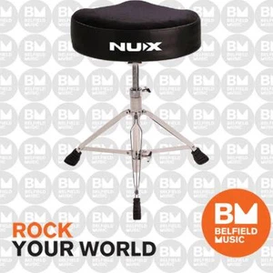 NU-X NXDRUMTHRONE Double Braced Moto-Style Drum Throne Black - Brand New - Picture 1 of 3
