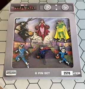 Marvel Wanda Vision 6 Pin Box Set Amazon Exclusive Limited Edition/18,500 NEW - Picture 1 of 2