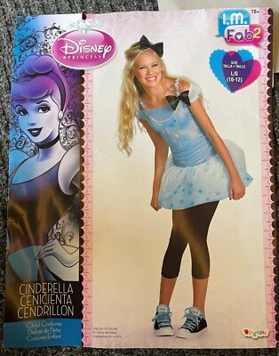Fantasia cosplay infantil Halloween Cinderela Disney tamanho G 10-12 - Imagem 1 de 4
