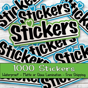 1000 Custom stickers Bulk | Die Cut Product Labels | Business Stickers | Decals - Picture 1 of 12