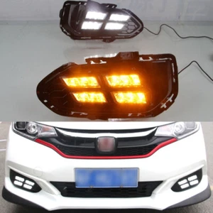 LED DRL Daytime Running Lights Fog light Driving Bumper Fit For Honda Fit 17-18 - Imagen 1 de 9
