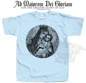 Catholic T-shirt Our Lady of Mount Carmel V4 Holy Mary Jesus God Sizes S - 5XL - Picture 1 of 12