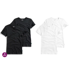 Paquete de 2 camisetas para hombre chaleco acanalado fino 100 % algodón fruta del telar - Imagen 1 de 9