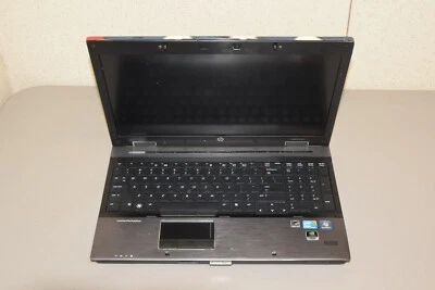 Dead Junk HP EliteBook 8540w 15,6" computer portatile incompleto COSÌ COM'È parti riparazione - Immagine 1 di 3