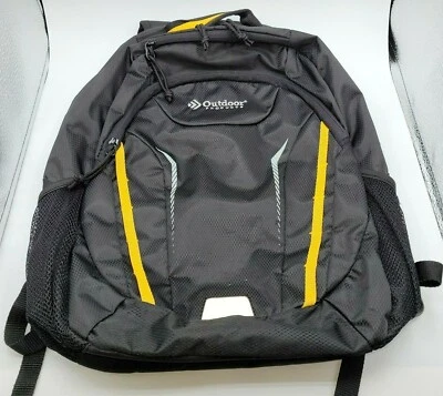 Mochila de produtos ao ar livre preta alças ajustáveis à prova d'água acampamento viagem  - Imagem 1 de 4