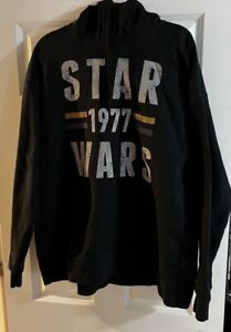 Port & Co Star Wars 1977 Hoodie Men's 2XL Black Cotton Blend Vintage Sweatshirt