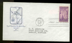 895 PAN AMERICAN UNION FDC WASHINGTO, DC HOUSE OF FARNAM CACHET - Picture 1 of 1