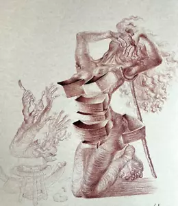 Salvador Dali Lithographie COA Original Signé Numéroté à Main -dalì Max Ernst - Zdjęcie 1 z 12