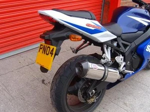 Suzuki GSXR 1000 01-04 Edelstahl Oval Carbon Auslass Straßenzulassung MTC Auspuff - Bild 1 von 4