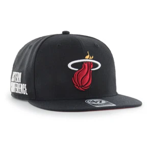 Miami Heat Hat Black Sure Shot '47 Captain Snapback Eastern Conference OSFM - Picture 1 of 3