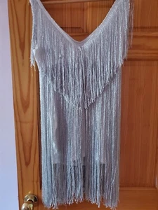 girl's silver dress size S - Picture 1 of 6