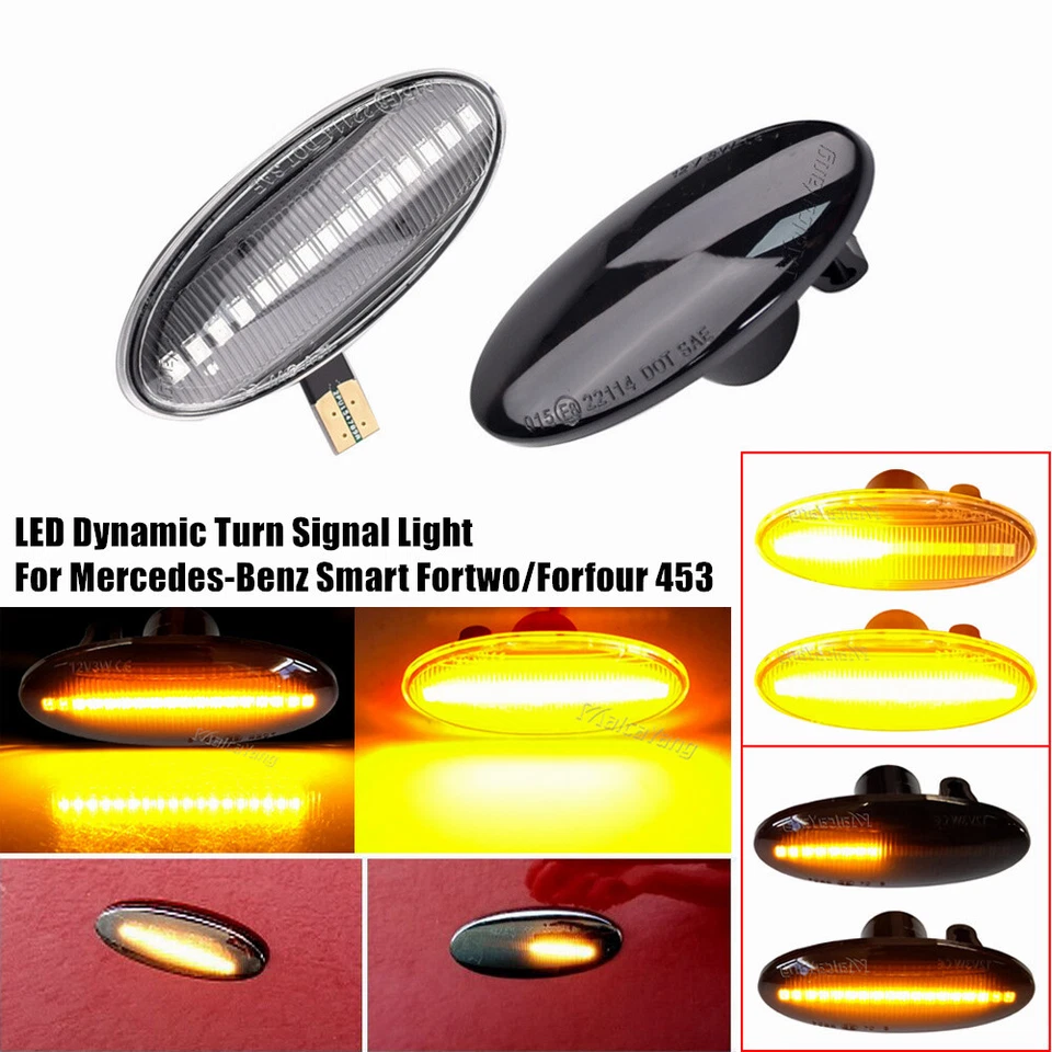 Señal de giro LED de luz de señalización lateral dinámica LED para Smart Forfour W453 Renault KOLEOS Foto 1 de 1