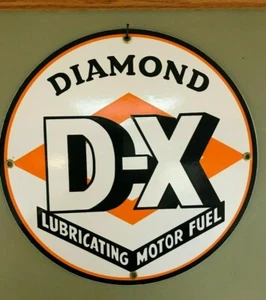 klassisches DIAMANT D-X Motor KRAFTSTOFF Qualität PORZELLAN BESCHICHTET 18 Gauge Stahlschild - Bild 1 von 2