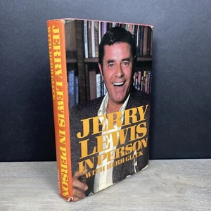JERRY LEWIS IN PERSON WITH HERB GLUCK SIGNED HC/DJ 1/1 AUTOBIOGRAPHY VTG COMEDY - Picture 1 of 10
