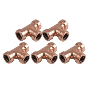 Tectite Sprint TT24/TT130 Push-Fit Equal Tee 22mm Bag of 5 - Picture 1 of 4