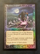 Magic the Gathering, MTG, Restless Dreams - Foil, Black, Never Played