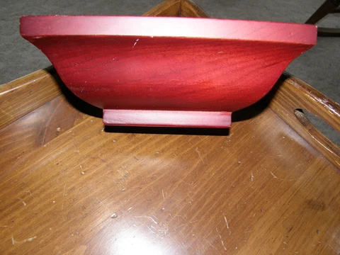 3899) Vintge Cherry Look Resin Wood Wall Shelf Plate Collectibles Rack 8.125" L Cover