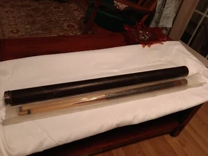 Taco de billar Willie Hoppe único dueño 21 onzas rollos estrecho Brunswick estuche tubo - Imagen 1 de 7