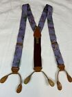 TRAFALGAR LIMITED EDITION PURPLE BUTTERFLY SUSPENDERS/BRACES SILK AND LEATHER