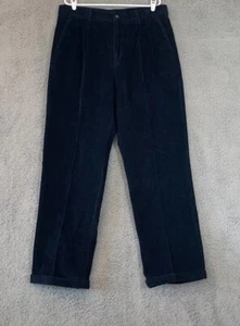 Hagger Herren blau Cord plissiert vorne gerade Bein Chinohose Größe 38X32 - Bild 1 von 10
