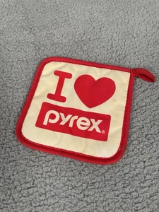 Guanto da forno porta pentole vintage I Heart Love PYREX da collezione - Foto 1 di 4