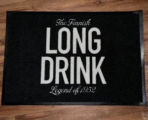 Alfombra de piso Long Drink (Finlandia) 35,5 por 24 pulgadas con respaldo de goma. Nuevo - Imagen 1 de 3