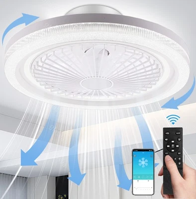 85W Ceiling Fan Lighting Timer Quiet Living LED Room Sleep Fan - Image 1 of 4