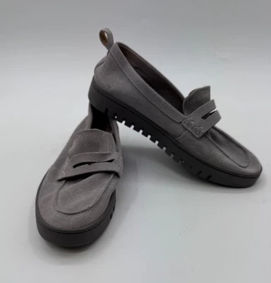 Mocasines Vionic Uptown gris gamuza Penny para mujer talla 8,5 con suela de goma Foto 1 de 4