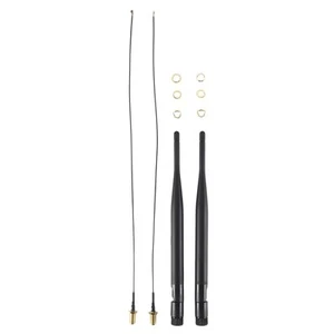 2 X 6 DBi 2,4 GHz 5 GHz Dual-Band-WiFi-RP-SMA-Antenne + 2 X 35 Cm U.Fl / -K5856 - Bild 1 von 7