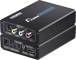RCA Svideo to HDMI Converter with + S-Video Cables, Composite black - Afbeelding 1 van 7