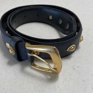 Vera Pelle Handmade Black Leather Belt HandMade in Italy 240/80  (32-36") - Picture 1 of 6