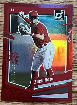 ZACH NETO 2023 DONRUSS RC 103 RED FOIL/2023 ANGELS! - Image 1 of 2