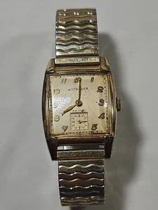 B307 Vintage 10k Gold Filled Wittnauer Revue 25 mm Manual Men’s Watch - Picture 1 of 11