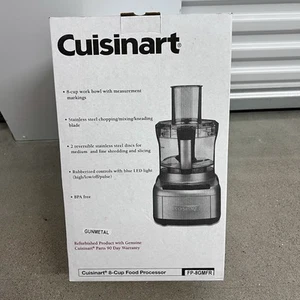 NEW Cuisinart Model FP-8GMFR Elemental 8 Cup Food Processor Gunmetal Gray - Picture 1 of 4