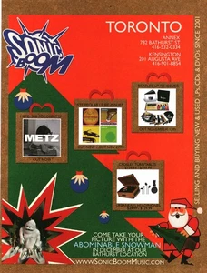 2012 PRINT AD - SONIC BOOM MUSIC STORE AD - ABOMINABLE SNOWMAN TORONTO BATHURST - Picture 1 of 1
