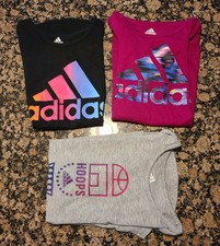 Girls Lot Of Adidas Tees Size Medium (10/12)