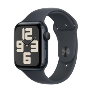 Apple Watch SE Cell 44 mm Gris espacial Aluminio-Banda deportiva de medianoche (MKRR3LL/A) NUEVO - Imagen 1 de 3