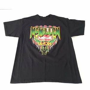 Camiseta Terry McMillen NHRA Top Fuel Racing Grande Negra Aceite de Motor Amalie - Imagen 1 de 8