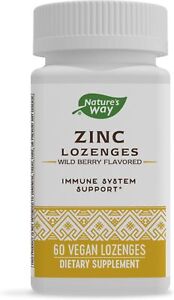 Nature's Way Zinc Lozenges with Vitamin C & Echinacea, 60 Count (Pack of 1) 